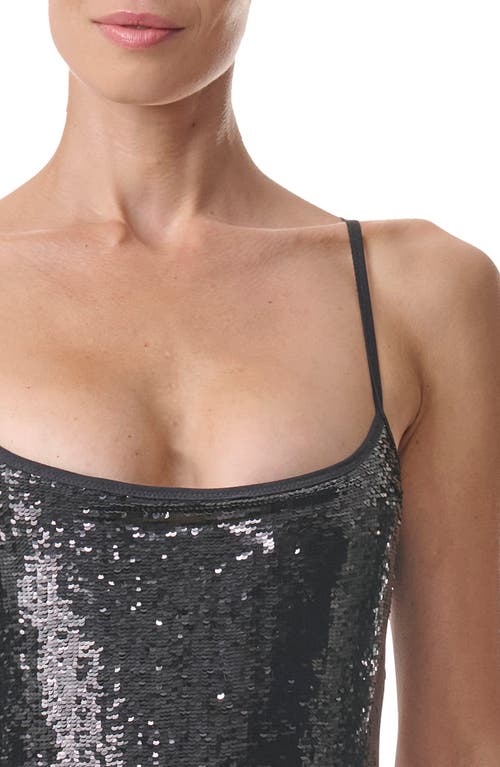 Wolford Sequin-embellished Bodysuit In Black