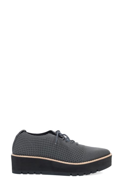 Shop Eileen Fisher Edna Knit Wedge Oxford In Graphite