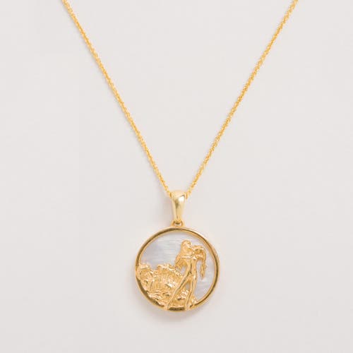 Freya Rose Zodiac Necklace In Aquarius