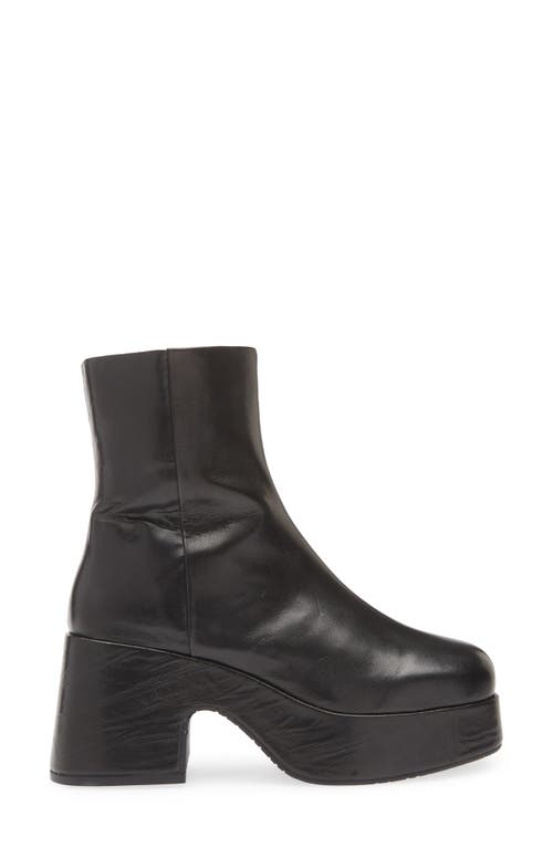 Chocolat Blu Harris Platform Bootie In Black Leather