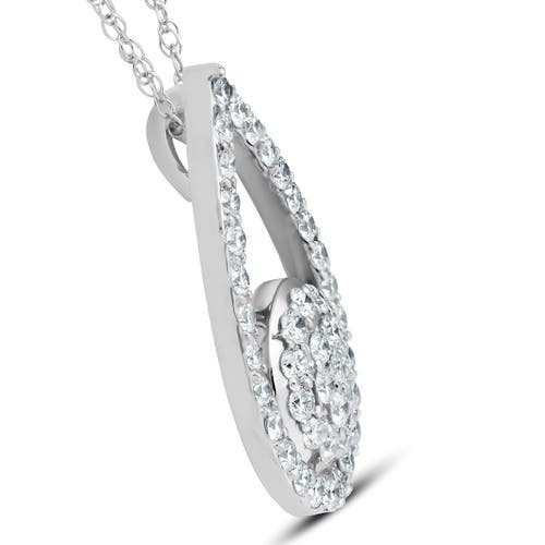 Bliss Diamond 1 1/10ct Lab Grown Diamond Circle Pear Shape Pendant 14k Gold 1" Tall In 14k White Gold