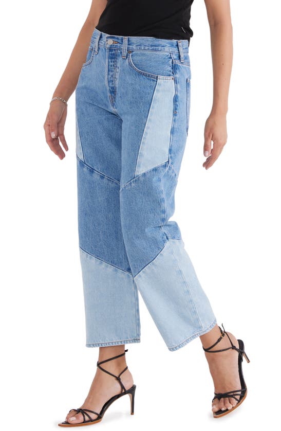 Etica Sai Paneled Crop Work Jeans In Blue | ModeSens