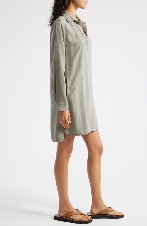 Shop Bella Dahl A-line Shirtdress In Soft Army