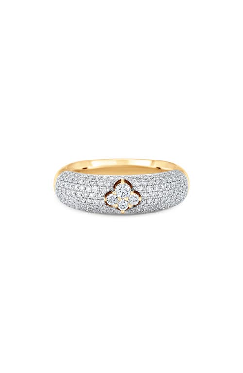 Shop Sara Weinstock Dujour Pavé Diamond Cluster Ring In Yellow Gold