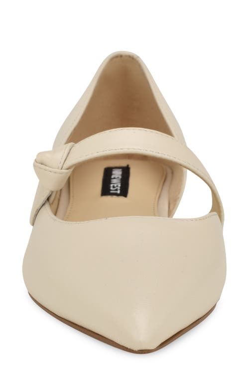 Shop Nine West Luso Mary Jane Half D'orsay Pointed Toe Flat In Ivory