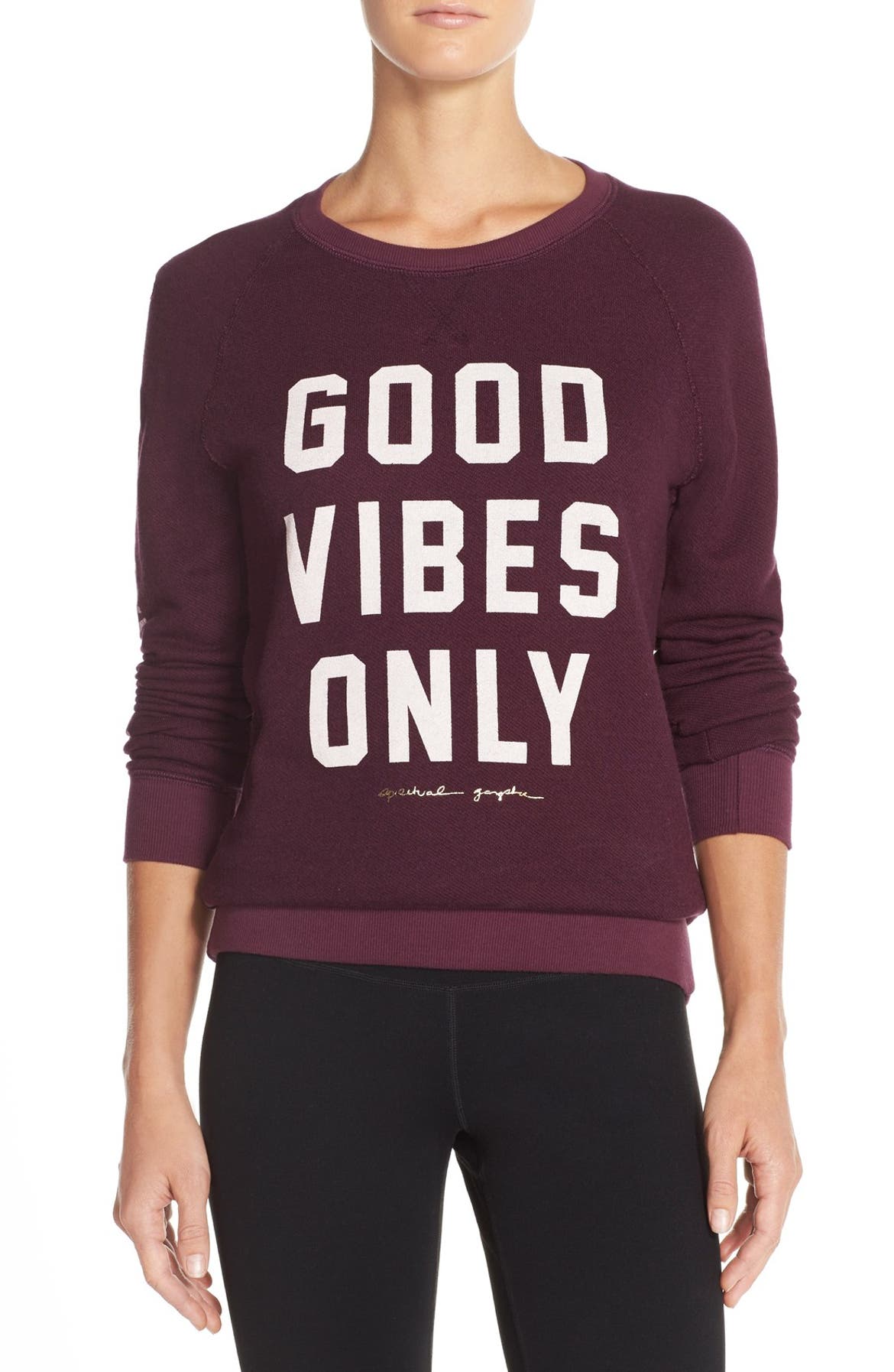 Spiritual gangster good vibes sweatshirt Clearance