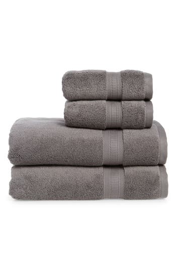 Nordstrom Rack 4-piece Zero Twist Bath Towel Set In Grey Pearl