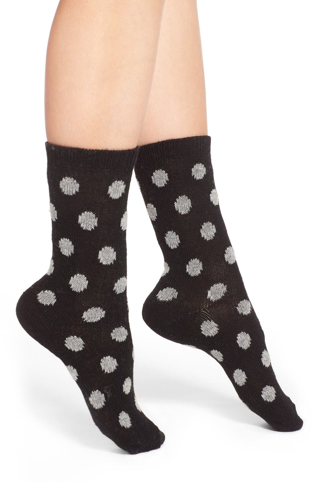 Nordstrom 'Luxury' Patterned Crew Socks Nordstrom
