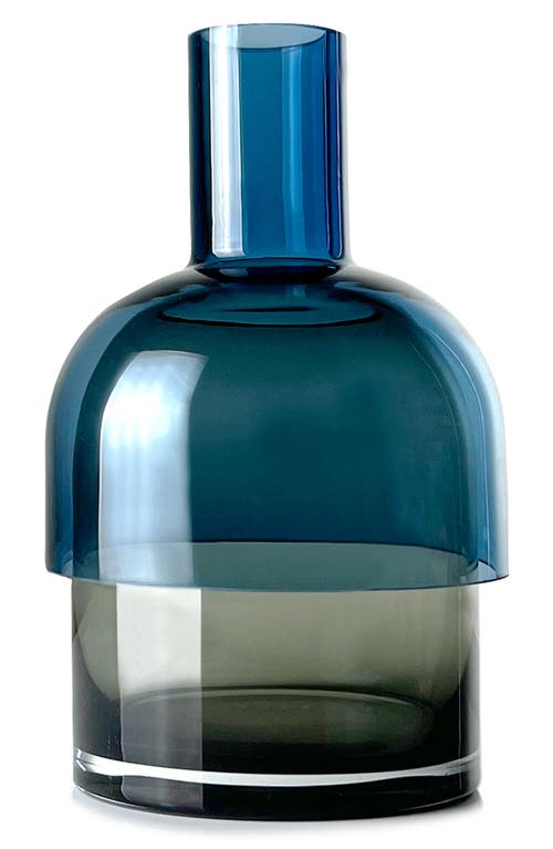 Cloudnola Flip Top Glass Vase In Blue/grey