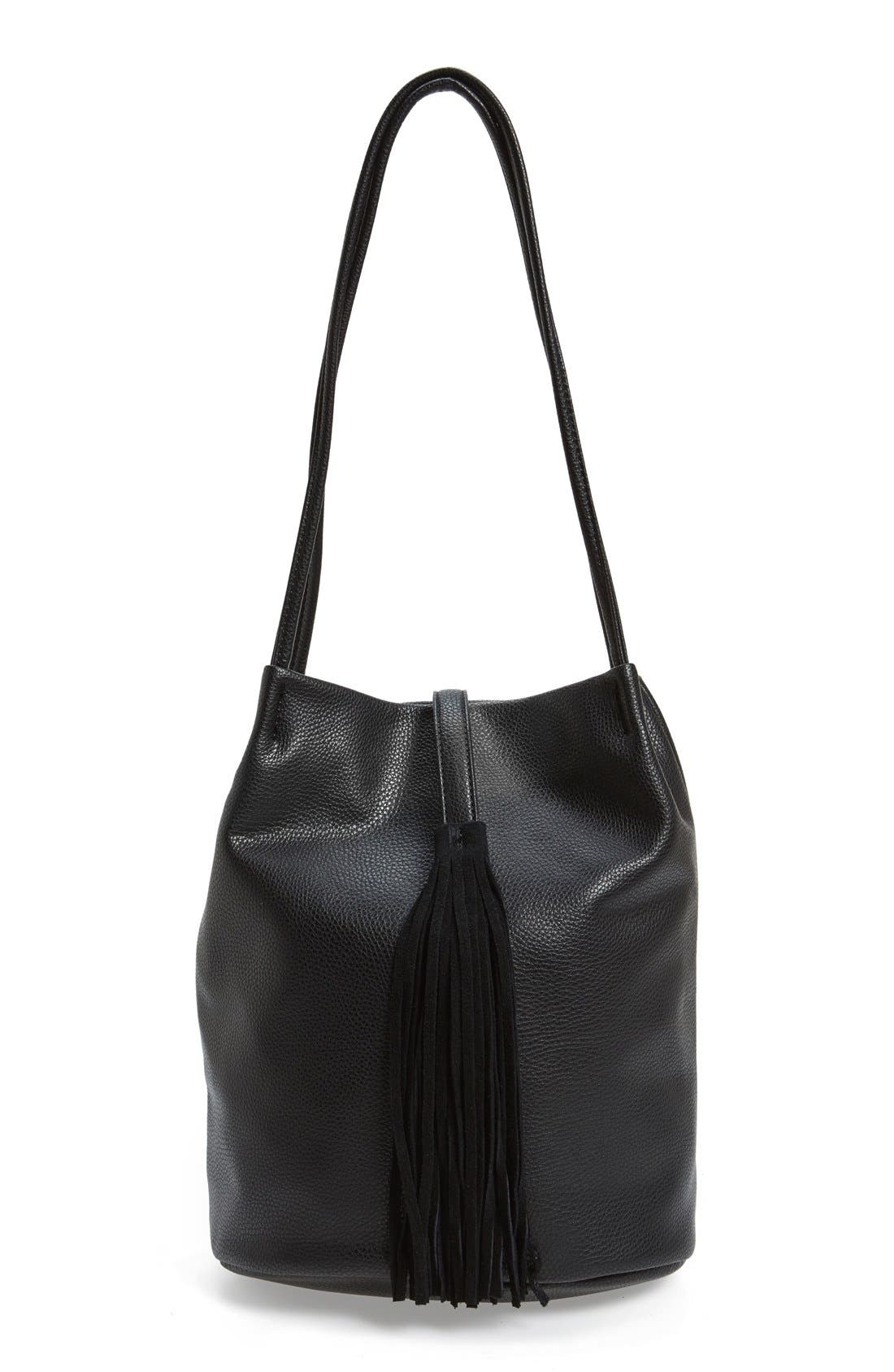Sole Society 'Ariana' Faux Leather Tassel Bucket Bag Nordstrom
