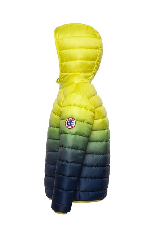 Rokka&rolla Kids' Reversible Lightweight Puffer Jacket In Neon Gradient