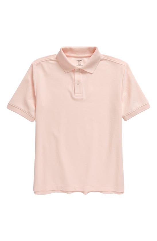 Shop Nordstrom Kids' Solid Piqué Polo In Pink Veil Rose