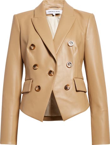 Veronica beard clearance cooke leather blazer