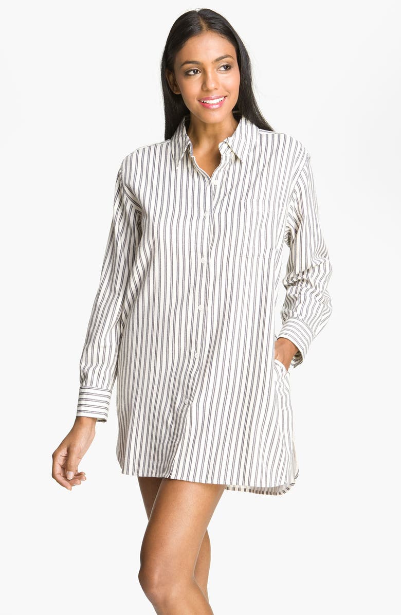 DKNY 'Pattern Play' Flannel Night Shirt | Nordstrom
