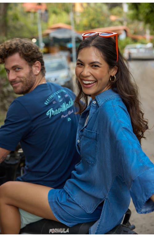 Travismathew Old Havana Chambray Shorts In Copen Blue