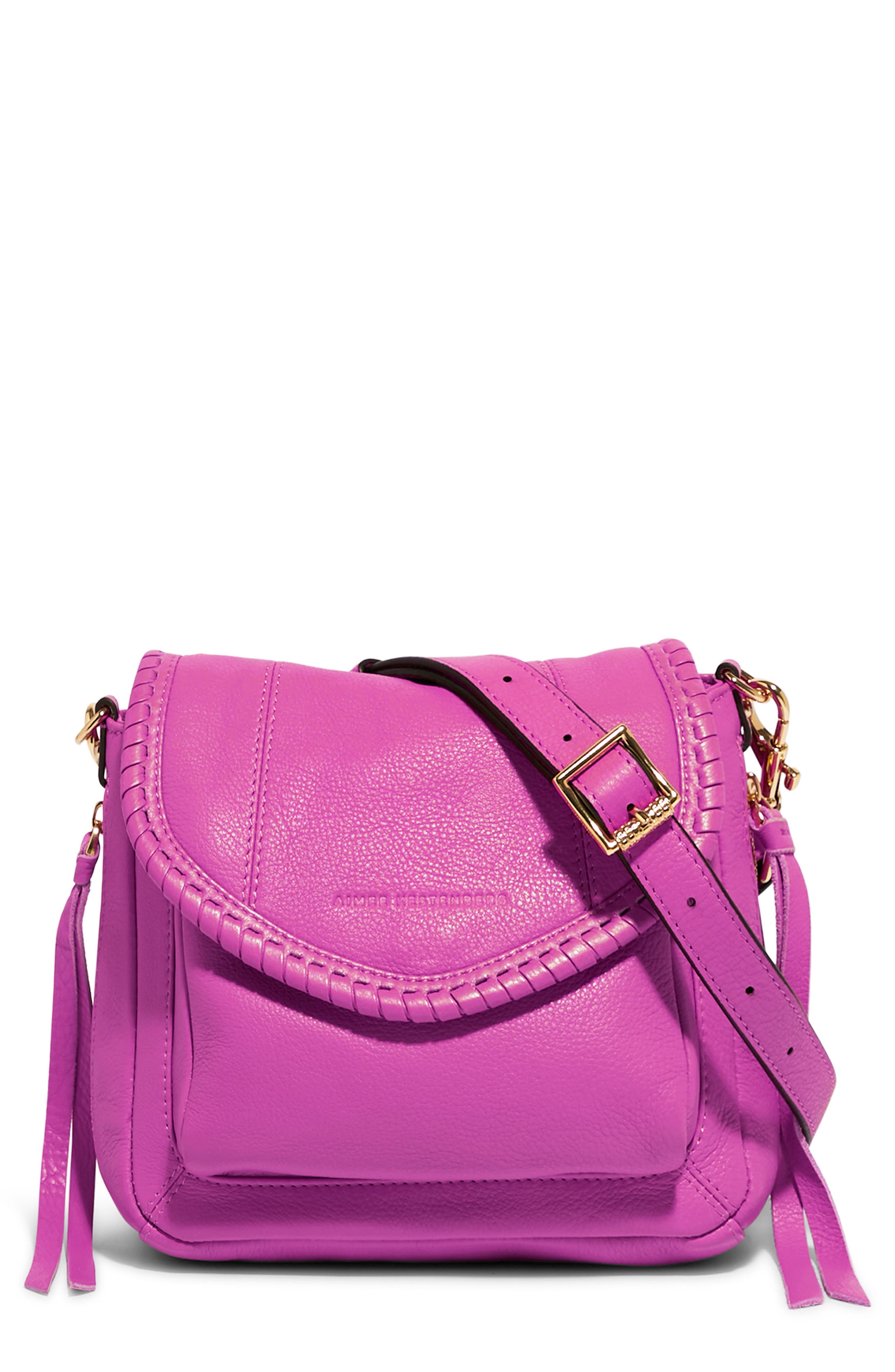 Aimee Kestenberg Fuchsia Woven Leather Crossbody Bag Aimee Kestenberg Mini All For Love Convertible Leather  main image 2