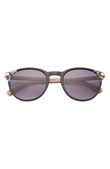 Ted Baker London 52mm Round Sunglasses In Black