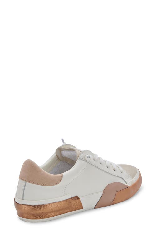 Shop Dolce Vita Zina Sneaker In White/tan Leather