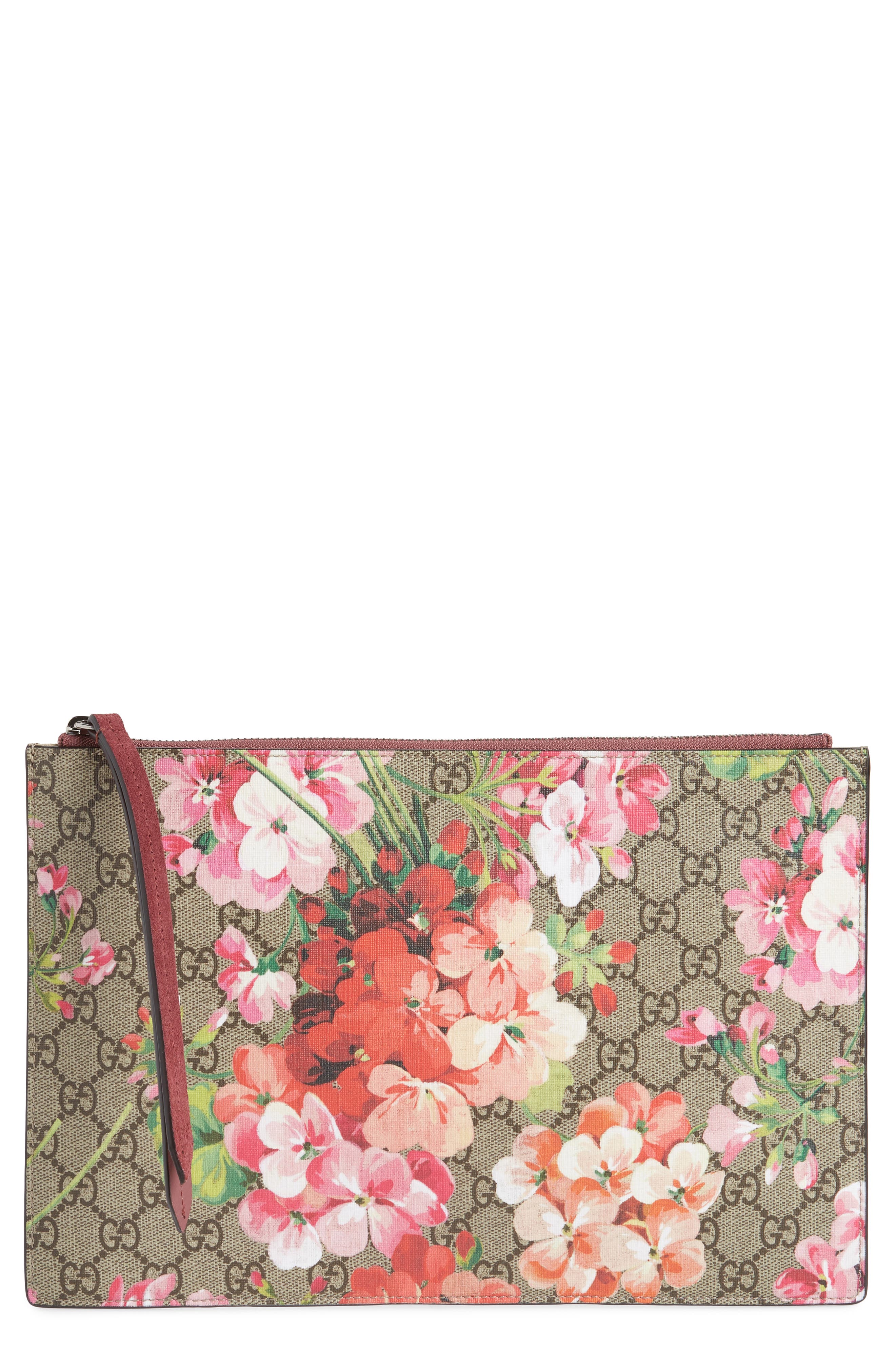 gucci floral pouch