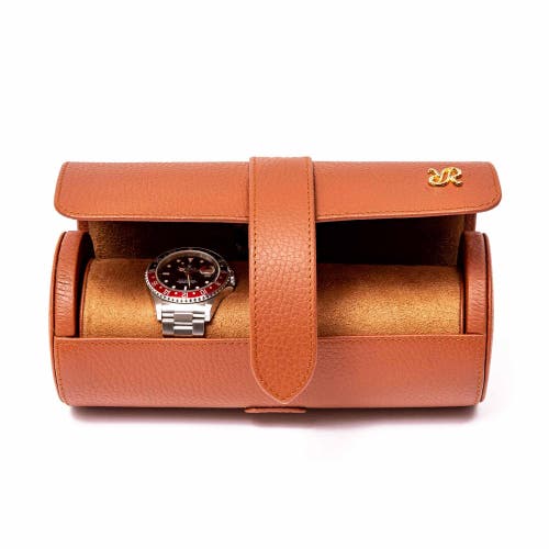 Shop Rapport London Berekley Three Watch Roll In Tan