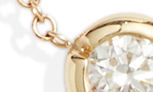 Bony Levy Small Bezel Diamond Solitaire Necklace In Yellow Gold/diamond