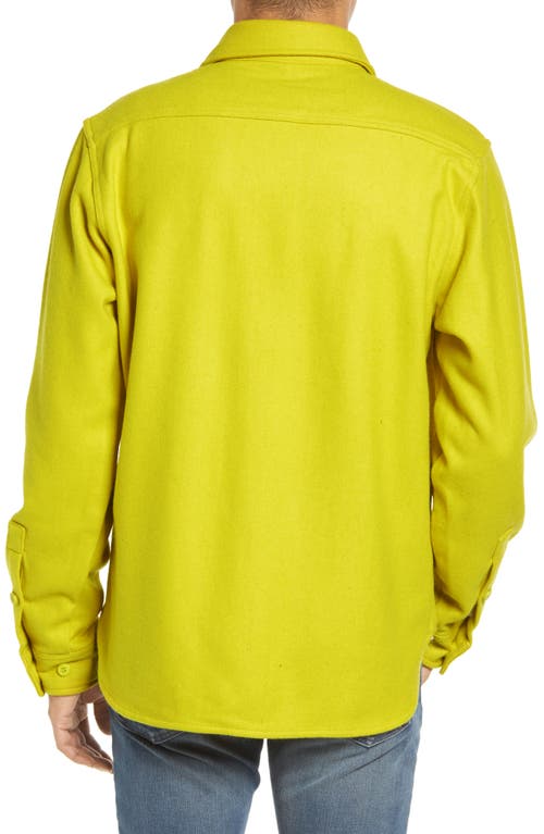 Schott Cpo Wool Blend Work Shirt In Neon