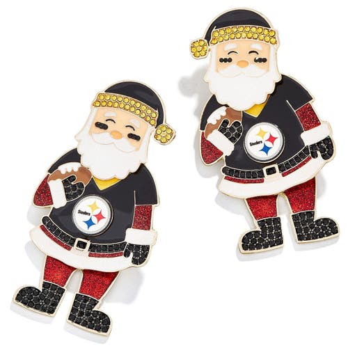 Women's BaubleBar Pittsburgh Steelers Santa Claus Earrings in Black