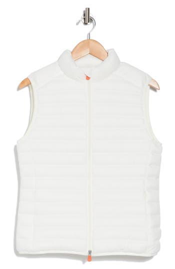 Save The Duck Noemi Water Repellent Puffer Vest In White