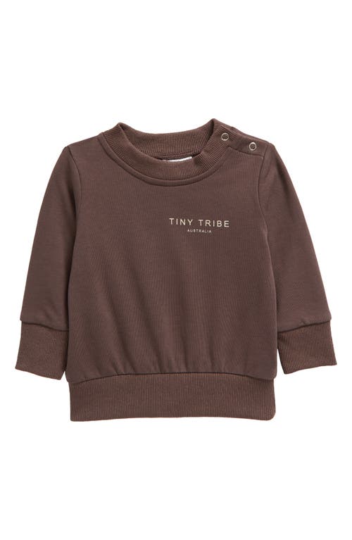 Shop Tiny Tribe Core Signature Crewneck Sweatshirt In Iron