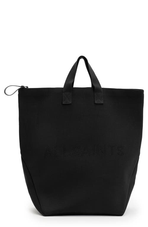 Shop Allsaints Juno Canvas Tote Backpack In Black