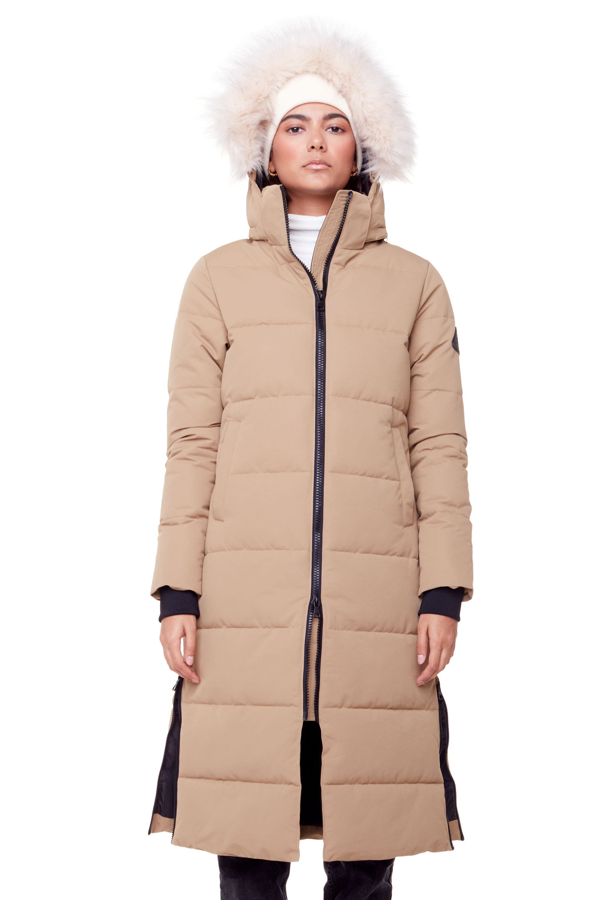 Alpine North KLUANE - Vegan Down Ultra Long Winter Parka in Light Taupe Cover