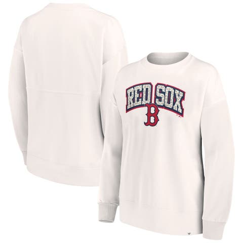 Women's Starter Navy/Red Boston Red Sox Playmaker Raglan Pullover Sweatshirt  