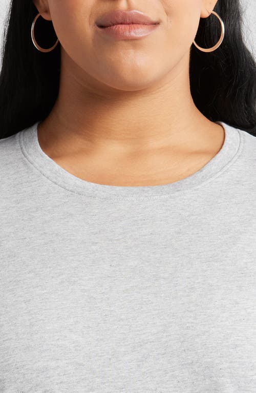 Shop Nordstrom Relaxed Fit Pima Cotton Crewneck T-shirt In Heather Grey