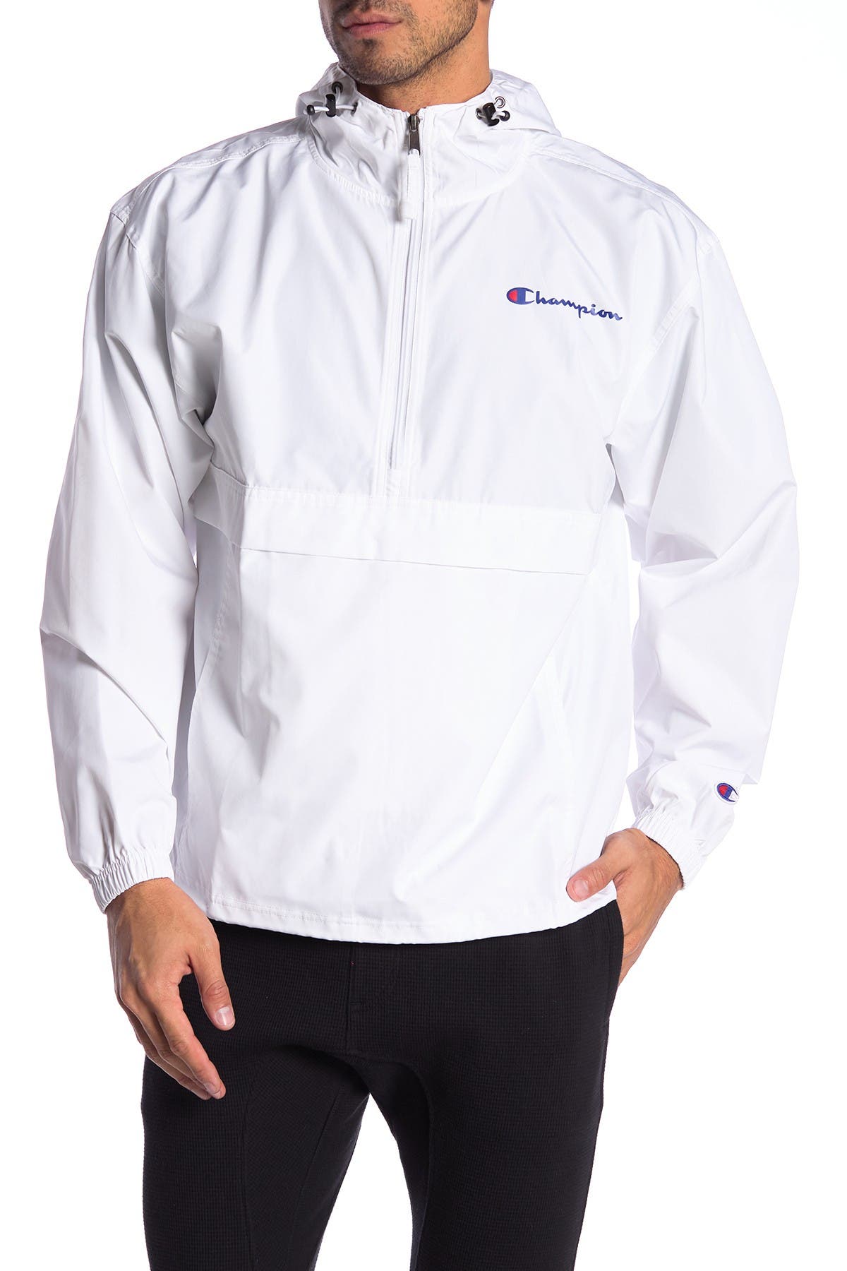 champion white windbreaker