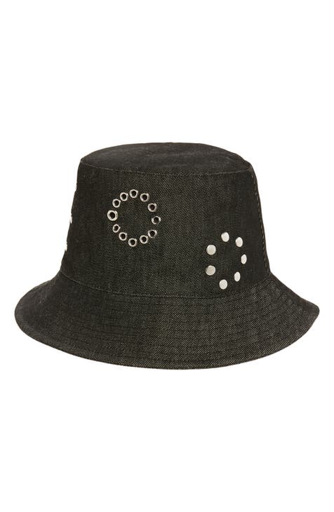 Black Polka Dots Bucket Hat - D + R