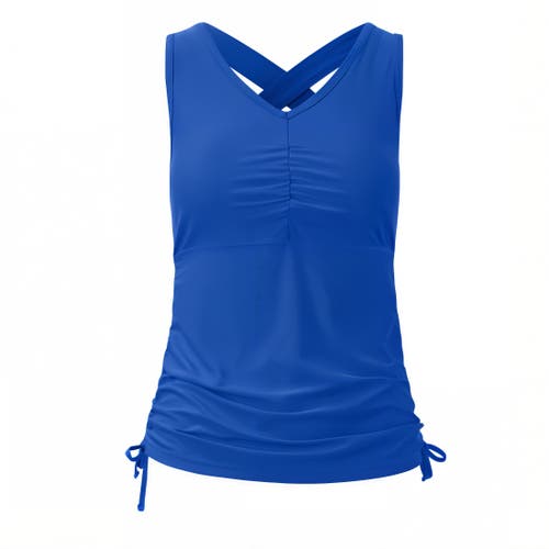 Shop Uv Skinz Ruched Tank Top In Deep Sea