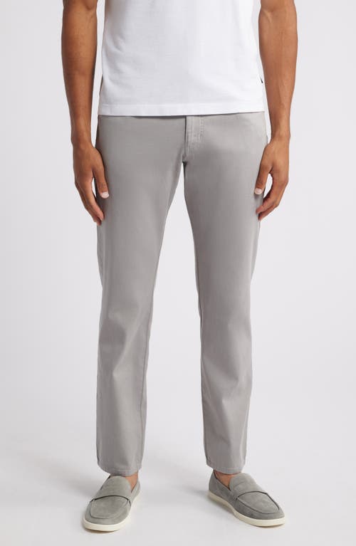 Johnston & Murphy Straight Leg Stretch Pima Cotton Pants In Light Gray