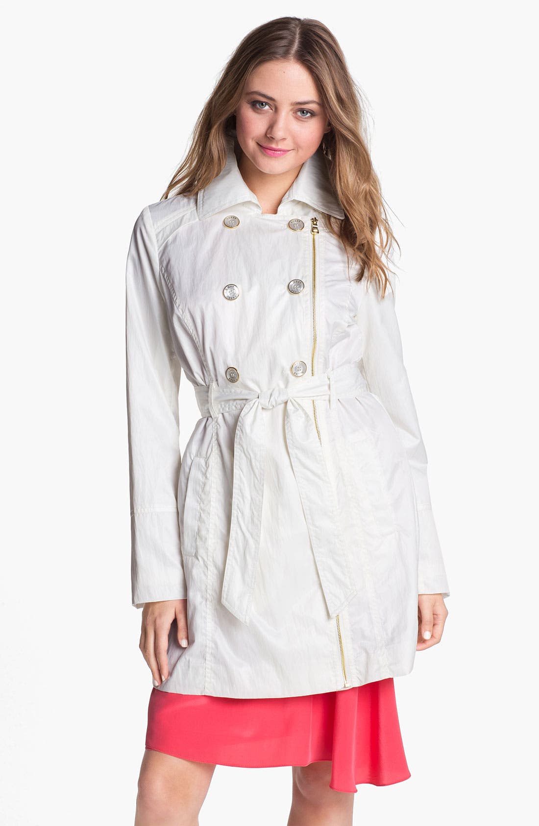GUESS Cinch Waist Trench Coat Nordstrom