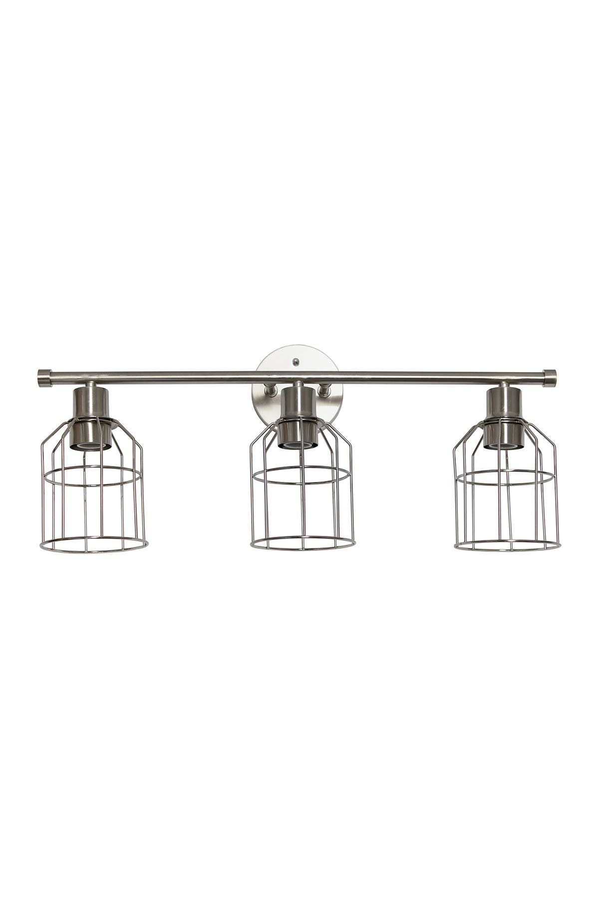 Lalia Home 3 Light Industrial Wired Vanity Light In Silver1