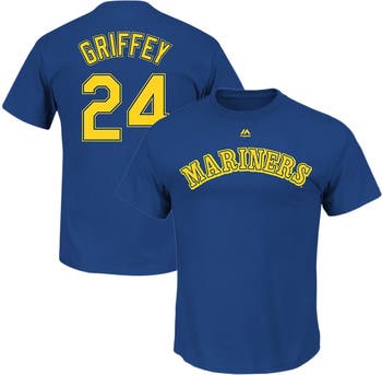 MAJESTIC Men's Ken Griffey Jr. Royal Seattle Mariners Big & Tall  Cooperstown Name & Number T-Shirt