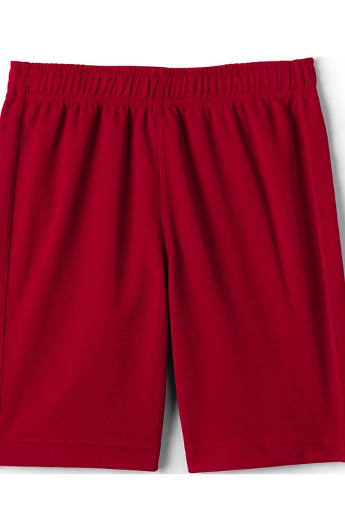 Shop Lands' End School Uniform Boys Mesh Gym Shorts In Red