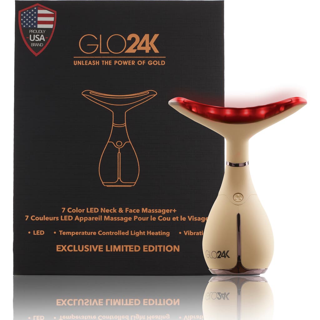 Glo24k Unleash The Power Of Gold 7 Color Led Neck And Face Beauty Device In Na