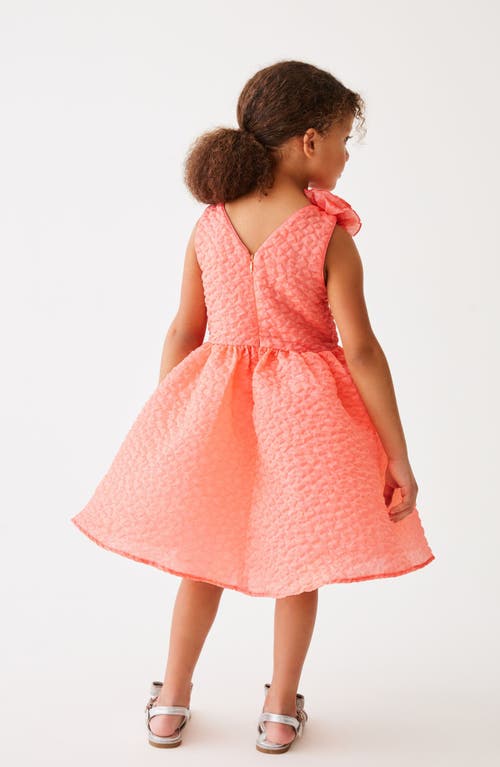 Shop Baker By Ted Baker Kids' Textured 3d Flower Dress In Apricot