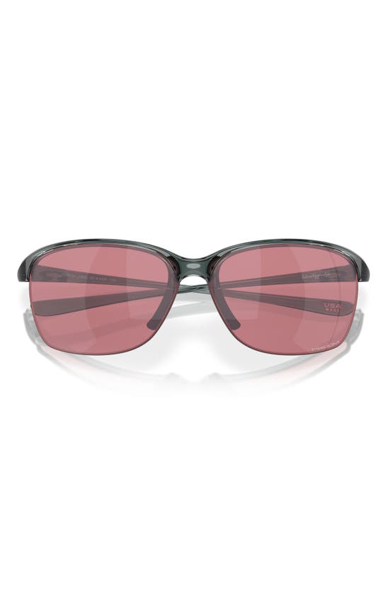 Oakley Unstoppable 65mm Prizm™ Gradient Oversize Polarized Rectangular Sunglasses In Shiny Black