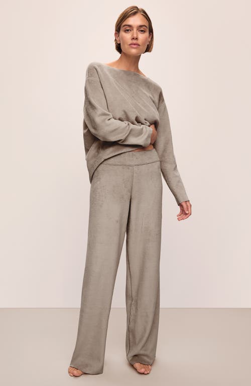 EBERJEY EBERJEY REVERSIBLE HIGH WAIST FLEECE LOUNGE PANTS 