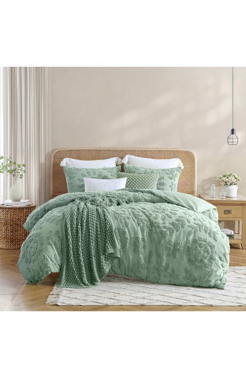 Peri Home Chenille Laurel Duvet Cover & Shams Set In Sage
