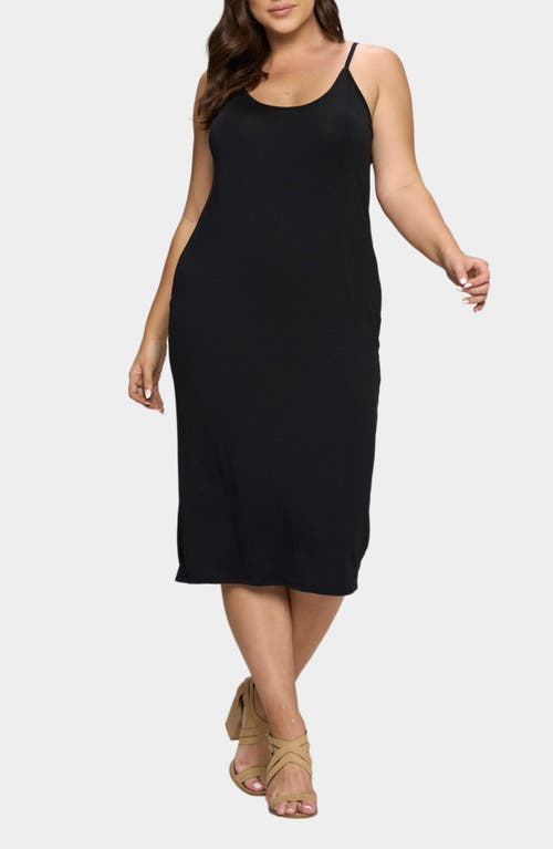 Shop L I V D Jennie Stretch Midi Body-con Dress In Black