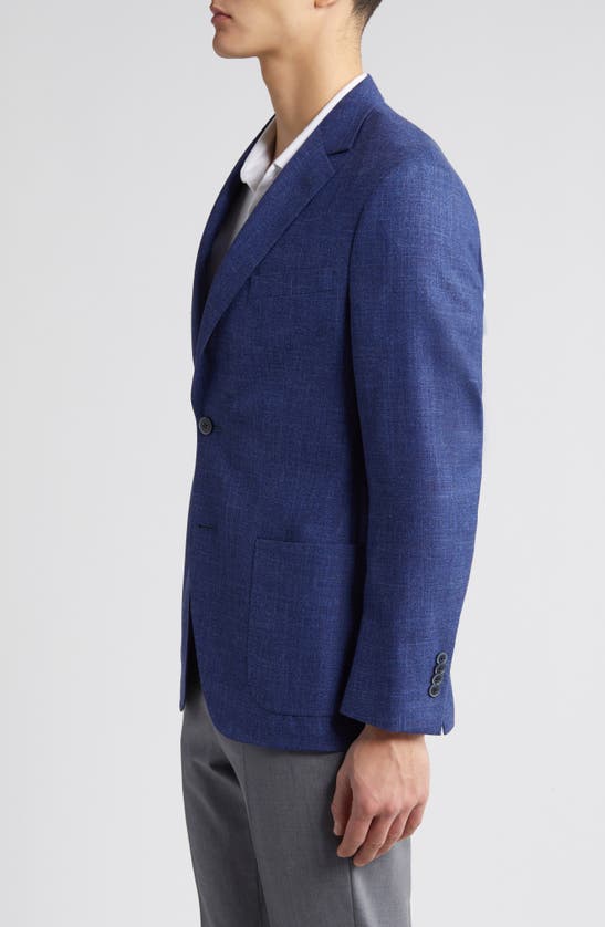 Shop Peter Millar Tailored Fit Wool, Silk & Linen Blend Sport Coat In Blue
