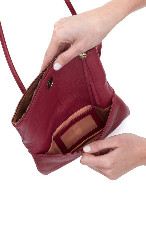 Shop Hobo Small Grant Leather Crossbody Bag In Wine