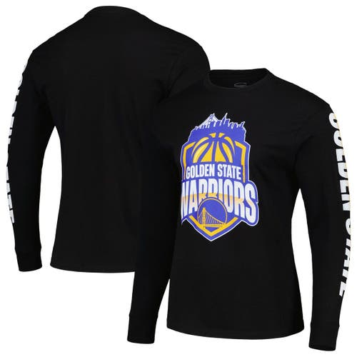 Unisex Stadium Essentials Black Golden State Warriors NBA Crest Long Sleeve T-Shirt